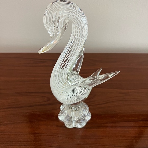 Vintage Murano Glass Hand Blown Glass Swan 11 Inches stunning!! - Picture 2 of 16
